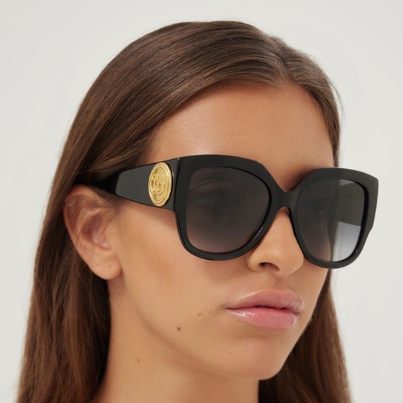 NEW GG1407S 001 OVERSIZED BLACK GREY WOMEN SUNGLASSES GUCCI main image 12